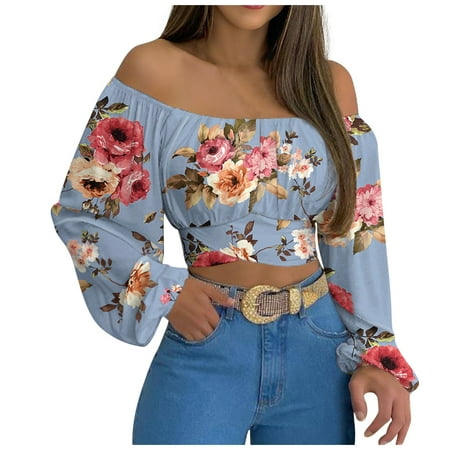 QJYINGYI Long Sleeve Off-The-Shoulder Blouses & Shirts Maternity Tank Top WOMA12330 Woman s Strapless Long Sleeve Printing Off Shoulder Ruched Lantern Sleeve Crop Tops Blue L
QJYINGYI Long Sleeve Off-The-Shoulder Blouses & Shirts Maternity Tank Top WOMA12330 Woman s Strapless Long Sleeve Printing Off Shoulder Ruched Lantern Sleeve Crop Tops Blue L
