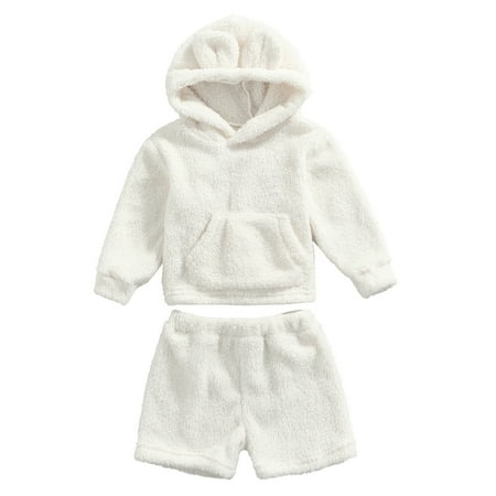 Canrulo Toddler Kids Baby Boys Girls Winter Warm Outfits Plush Velvet Long Sleeve Hoodies Sweatshirt Shorts White 18-24 Months
Canrulo Toddler Kids Baby Boys Girls Winter Warm Outfits Plush Velvet Long Sleeve Hoodies Sweatshirt Shorts White 18-24 Months