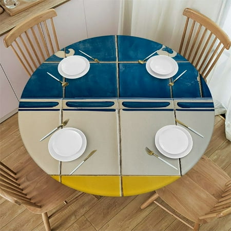 Coastal Tablecloth Round Fitted Beach Table Cover Waterproof Reusable Ocean Table Cloth with Elastic Edge for Kitchen Dining Party Sea Wave
Coastal Tablecloth Round Fitted Beach Table Cover Waterproof Reusable Ocean Table Cloth with Elastic Edge for Kitchen Dining Party Sea Wave