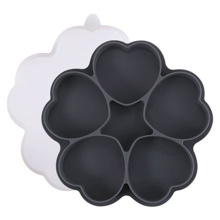 Heart Shaped Candy Pastry Easy Clean Silicone Ice Tray 5 Grid Baby Food