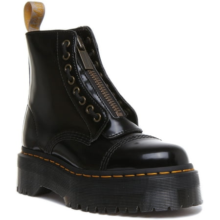 

Dr Martens Vegan Sinclair Women s 8 Eyelet Zipped Tongue Platform Boots In Black Size 10