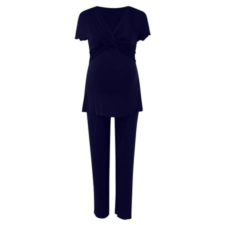 Hwmodou Women s Pajamas Solid Color Short Sleeve V-Neck Tops And Long Pants Sets Summer Maternity Nursied Baby Nightgown Breastfeeding Outfits Holiday Sleepwear For Woman
Hwmodou Women s Pajamas Solid Color Short Sleeve V-Neck Tops And Long Pants Sets Summer Maternity Nursied Baby Nightgown Breastfeeding Outfits Holiday Sleepwear For Woman