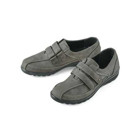 Collections Etc Adjustable Touch-Closure Lightweight Slip-On Shoes