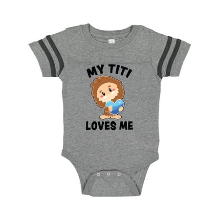 Inktastic Cute Bigfoot My Titi Loves Me Gift Baby Boy Bodysuit