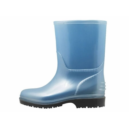 Shoes8teen Childrens Unisex Rain Boots Matallic Blue Toddler 5