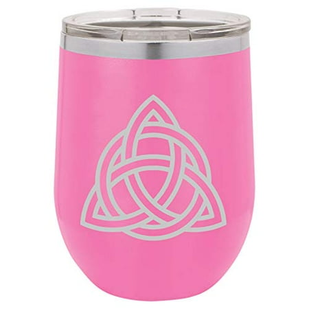 12 oz Double Wall Vacuum Insulated Stainless Steel Stemless Wine Tumbler Glass Coffee Travel Mug With Lid Triquetra Symbol Celtic Knot (Hot-Pink)
12 oz Double Wall Vacuum Insulated Stainless Steel Stemless Wine Tumbler Glass Coffee Travel Mug With Lid Triquetra Symbol Celtic Knot (Hot-Pink)