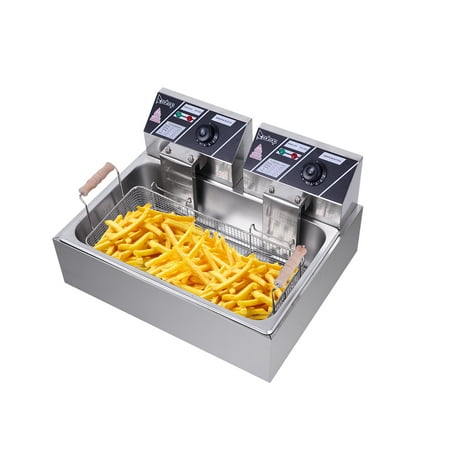 110V Oil Consumption 12.7Qt/12L Oil Pan Total Capacity 23.26Qt/22L Stainless Steel Large Single-Cylinder Electric Fryer 5000W Max
110V Oil Consumption 12.7Qt/12L Oil Pan Total Capacity 23.26Qt/22L Stainless Steel Large Single-Cylinder Electric Fryer 5000W Max
