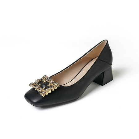 Women‘s Faux Crystal Buckle Square Toe Block Heeled Pumps Fashionable & Versatile Shoes Women‘s Footwear
Women‘s Faux Crystal Buckle Square Toe Block Heeled Pumps Fashionable & Versatile Shoes Women‘s Footwear