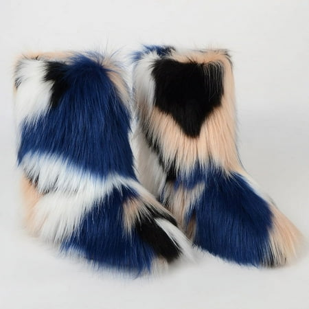 Faux Fur Boots for Women Warm Fuzzy Fluffy Winter Furry Snow Boots Flat Shoes Outdoor
Faux Fur Boots for Women Warm Fuzzy Fluffy Winter Furry Snow Boots Flat Shoes Outdoor