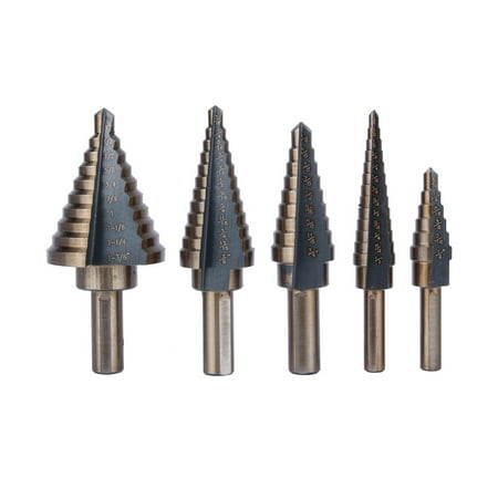 Drill Bit Aramox 5 PCS HSS COBALT MULTIPLE HOLE 50 Sizes STEP DRILL BIT TOOL SET W/ Aluminum Case
Drill Bit Aramox 5 PCS HSS COBALT MULTIPLE HOLE 50 Sizes STEP DRILL BIT TOOL SET W/ Aluminum Case
