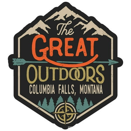Columbia Falls Montana The Great Outdoors Design 4-Inch Fridge Magnet