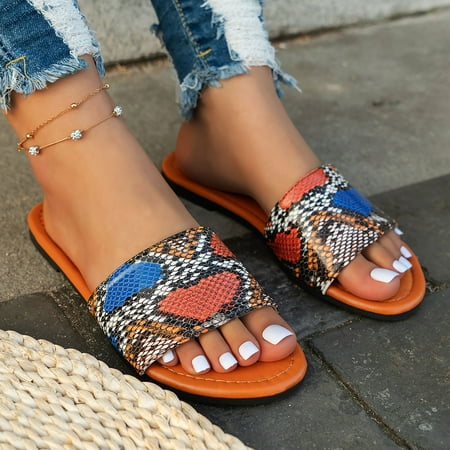 PEASKJP Women s Slides Summer Women Flat Bottom Lightweight Round Toe Comfortable Beach Style Thong Strappy Summer Shoes Orange 9
PEASKJP Women s Slides Summer Women Flat Bottom Lightweight Round Toe Comfortable Beach Style Thong Strappy Summer Shoes Orange 9