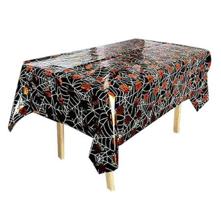 Halloween Table Cloth Pumpkin Skull Castle Spider Web Ornament Tablecloth