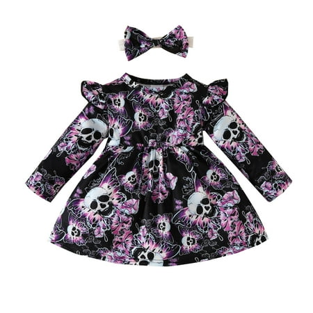 Toddler Girls Long Sleeve Hallowmas Cartoon Prints Dress Clothes Toddler Girls Christmas Dress Vintage Dark Dress Baby Girls First Birthday Outfit 4 Years Old Girl Clothes Girls Dress with Ruffles
Toddler Girls Long Sleeve Hallowmas Cartoon Prints Dress Clothes Toddler Girls Christmas Dress Vintage Dark Dress Baby Girls First Birthday Outfit 4 Years Old Girl Clothes Girls Dress with Ruffles