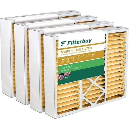 Filterbuy 16x20x5 MERV 11 Pleated HVAC AC Furnace Air Filters for Honeywell (4-Pack)
Filterbuy 16x20x5 MERV 11 Pleated HVAC AC Furnace Air Filters for Honeywell (4-Pack)