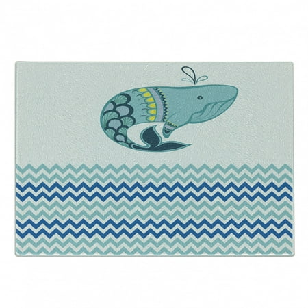 Whale Cutting Board Big Ornamental Tailed Design Whale with Zig Zag Pattern Ocean Wave Art Print Decorative Tempered Glass Cutting and Serving Board Small Size Blue and White by Ambesonne
Whale Cutting Board Big Ornamental Tailed Design Whale with Zig Zag Pattern Ocean Wave Art Print Decorative Tempered Glass Cutting and Serving Board Small Size Blue and White by Ambesonne