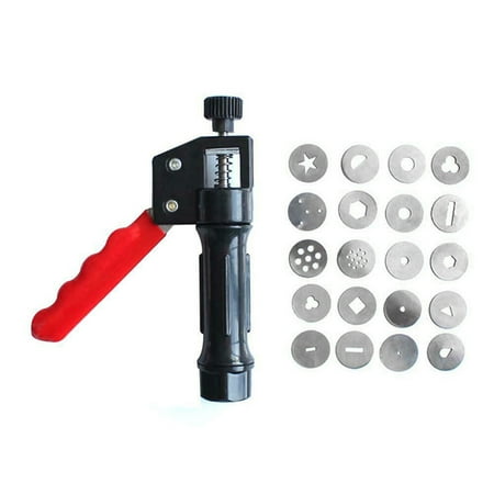 Clay Extruder Hand-held Soft Clay Mud Squeezer with 20 Different Nozzles Biscuit Cake Decorating
Clay Extruder Hand-held Soft Clay Mud Squeezer with 20 Different Nozzles Biscuit Cake Decorating
