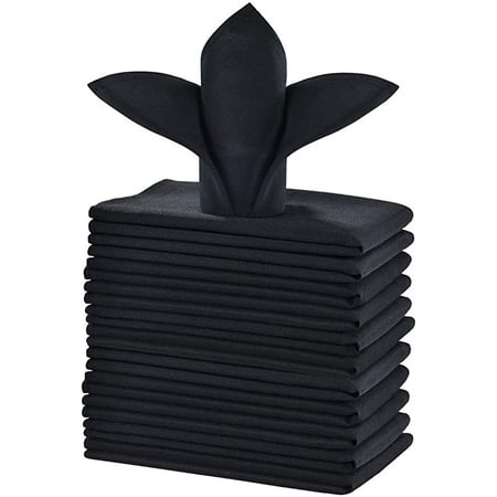 Polyester Cloth Napkins 1-Dozen Solid Washable Fabric Napkins Set of 12 Perfect for Weddings Parties Holiday Dinner (17 x 17-Inch Black)
Polyester Cloth Napkins 1-Dozen Solid Washable Fabric Napkins Set of 12 Perfect for Weddings Parties Holiday Dinner (17 x 17-Inch Black)