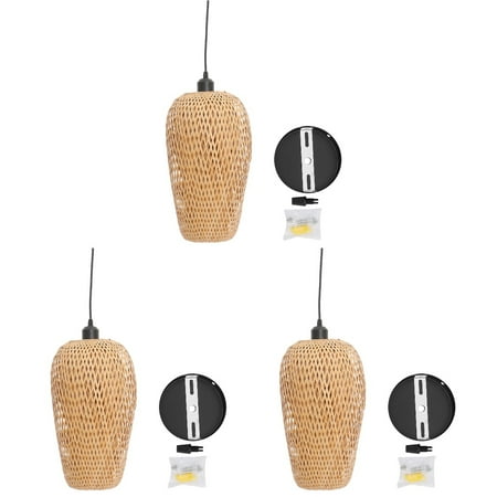FRCOLOR 3 pcs Household Zen Style Lamp Ceiling Lamp Adornment Household Bamboo Woven Light
FRCOLOR 3 pcs Household Zen Style Lamp Ceiling Lamp Adornment Household Bamboo Woven Light