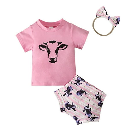 GWAABD Toddlers Girls Clothing Red Cotton Blend Toddler Girls Short Sleeve Cartoon Cow Printed T Shirt Pullover Tops Shorts Outfits 90
GWAABD Toddlers Girls Clothing Red Cotton Blend Toddler Girls Short Sleeve Cartoon Cow Printed T Shirt Pullover Tops Shorts Outfits 90