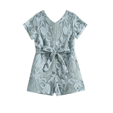 Toddler Kids Baby Romper Girls Soild Lace Hollow Out Short Sleeves Bowknot Jumpsuit Shorts Cloths Outfits For 1-2 Years
Toddler Kids Baby Romper Girls Soild Lace Hollow Out Short Sleeves Bowknot Jumpsuit Shorts Cloths Outfits For 1-2 Years
