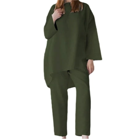 Beiwei Ladies Baggy Solid Color Pjs Elastic Waist Casual Loungwear Women Crew Neck Joggers Pajamas Green L
Beiwei Ladies Baggy Solid Color Pjs Elastic Waist Casual Loungwear Women Crew Neck Joggers Pajamas Green L