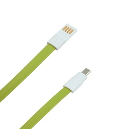Insten 4FT Baby Green Micro USB Noodle Data Sync Charge Cable For Samsung Galaxy S3 i9300 S4 i9500 Note 2 N7100 3 N9000