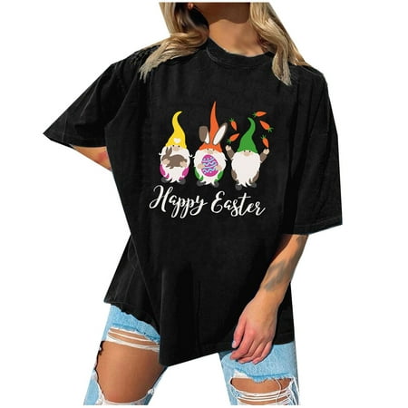 Trendy Tops for Women 2023 Women s Casual Round-Neck Printed T-Shirt Loose Short Sleeve Tops Blouse Corset Tops for Women Black S
Trendy Tops for Women 2023 Women s Casual Round-Neck Printed T-Shirt Loose Short Sleeve Tops Blouse Corset Tops for Women Black S