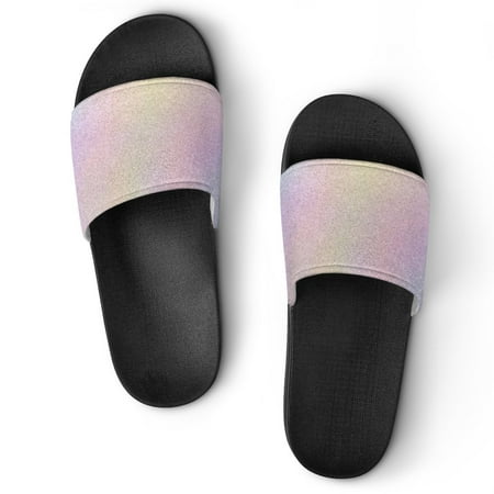 GZHJMY Stylish Slides for Women Men Rainbow Holographic Abstract Background Soft Flexible Slip-on Sandals Slippers
GZHJMY Stylish Slides for Women Men Rainbow Holographic Abstract Background Soft Flexible Slip-on Sandals Slippers