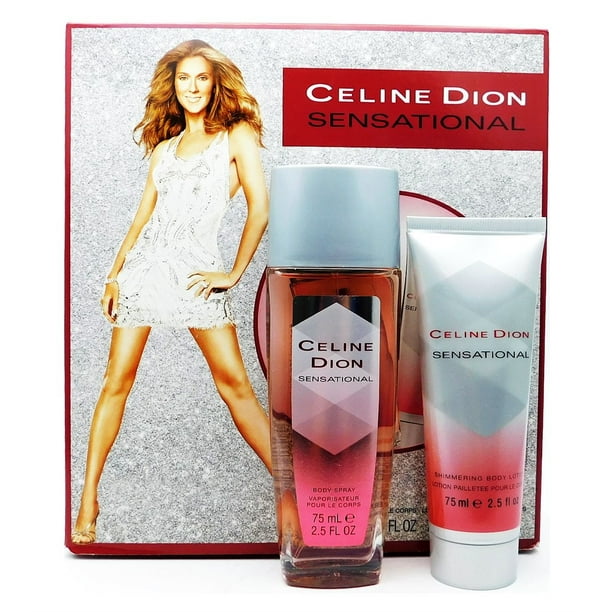 Celine Dion Sensational Set: Body Spray 2.5 Fl Oz., Shimmering Body Lotion 2.5 Fl Oz.