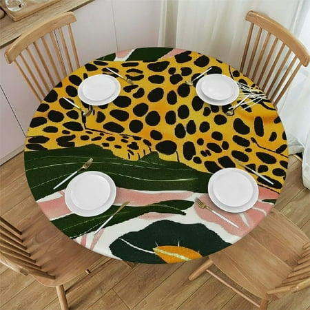 Palnkart Leopard Plants Jungle Round Table Cover Stain Resistant Washable Indoor Outdoor Tablecloth Kitchen Dining Wedding Parties 100% Polyester Fiber 54-58
Palnkart Leopard Plants Jungle Round Table Cover Stain Resistant Washable Indoor Outdoor Tablecloth Kitchen Dining Wedding Parties 100% Polyester Fiber 54-58