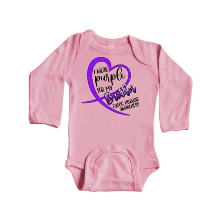 Inktastic I Wear Purple for my Brother- Cystic Fibrosis Awareness Gift Baby Boy or Baby Girl Long Sleeve Bodysuit
Inktastic I Wear Purple for my Brother- Cystic Fibrosis Awareness Gift Baby Boy or Baby Girl Long Sleeve Bodysuit