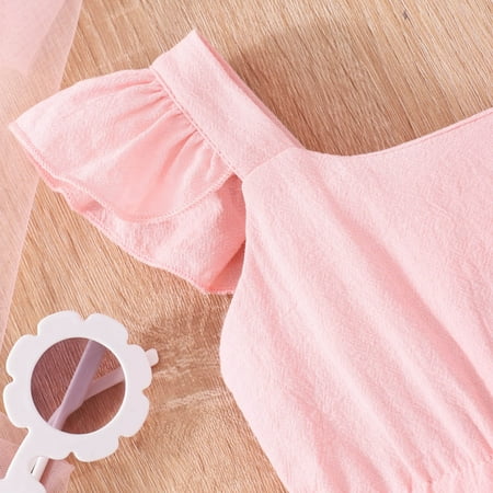 PEASKJP Rompers for Baby Girls Short Sleeve Baby Girl Solid Ruffle Romper Jumpsuit Casual Clothes One Piece Outfit Pink 2-3 Years
PEASKJP Rompers for Baby Girls Short Sleeve Baby Girl Solid Ruffle Romper Jumpsuit Casual Clothes One Piece Outfit Pink 2-3 Years