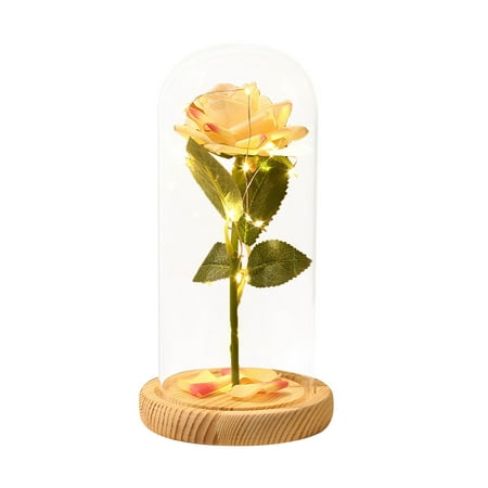 Mackneog Valentine s Day Gift Light UP Rose Decoration Glass Cover Ornaments Creative Luminous Glass Cover Ornaments Desktop Ornament Yellow Acrylic Wood
Mackneog Valentine s Day Gift Light UP Rose Decoration Glass Cover Ornaments Creative Luminous Glass Cover Ornaments Desktop Ornament Yellow Acrylic Wood