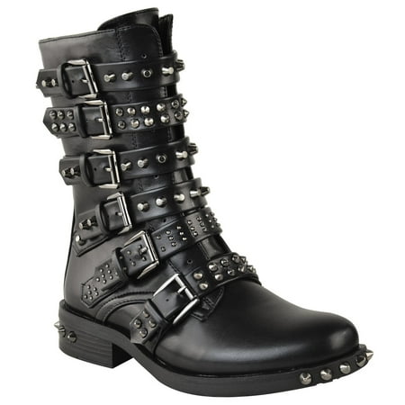 Fashion Thirsty Womens Ladies Stud Ankle Strappy Low Heel Lace up Zip Military Boots
Fashion Thirsty Womens Ladies Stud Ankle Strappy Low Heel Lace up Zip Military Boots