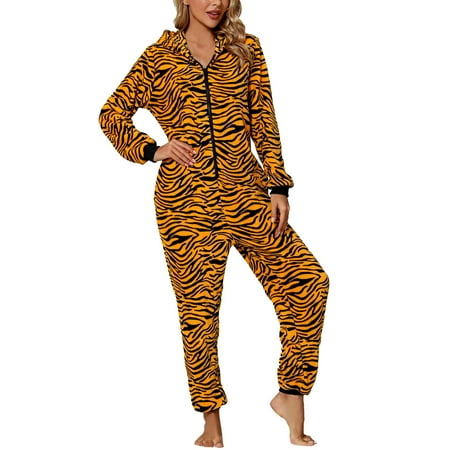 ViLaViDe Women Fleece Loungewear Adult Onesie Zipper Front Loose Siamese Pajamas