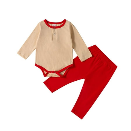 Honeeladyy Newborn Baby Boys Girls Solid Romper Tops+Pants Pajamas Sleepwear Sets Red
Honeeladyy Newborn Baby Boys Girls Solid Romper Tops+Pants Pajamas Sleepwear Sets Red