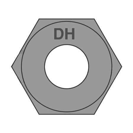 7/8-9 Heavy Hex Nuts / A563 Grade DH / Plain (Quantity: 75 pcs)