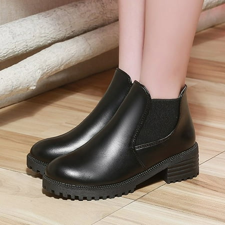 Fashion Autumn Winter Women Ankle Boots Thick Sole Mid Heel Slip On Short Plush Warm Solid Casual Style
Fashion Autumn Winter Women Ankle Boots Thick Sole Mid Heel Slip On Short Plush Warm Solid Casual Style