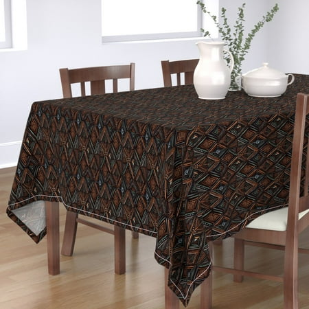 Cotton Sateen Tablecloth 70 x 144 - Diamond Art Deco Geo Tribal Bohemian Boho Black Watercolor Rust Print Custom Table Linens by Spoonflower
Cotton Sateen Tablecloth 70 x 144 - Diamond Art Deco Geo Tribal Bohemian Boho Black Watercolor Rust Print Custom Table Linens by Spoonflower