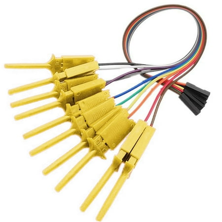 10Pin Hook Clip Line Kit High Efficiency Logic Analyzer Cable Gripper Probe Test