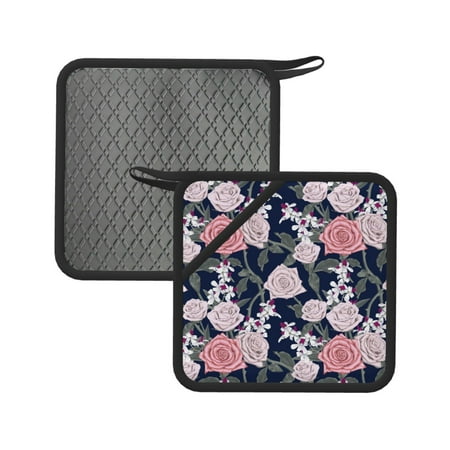 2PCS Pot Holders for Kitchen - Heat Resistant Silicone Pot Holders with Hanging Loop Gorgeous Pink Rose Flowers Non Slip Oven Hot Pads Potholders for Decor Baking Cooking Kitchen
2PCS Pot Holders for Kitchen - Heat Resistant Silicone Pot Holders with Hanging Loop Gorgeous Pink Rose Flowers Non Slip Oven Hot Pads Potholders for Decor Baking Cooking Kitchen
