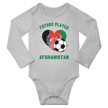 Future Afghanistan Soccer Player Baby Long Slevve Rompers Bodysuit (Gray 3-6 Months)
Future Afghanistan Soccer Player Baby Long Slevve Rompers Bodysuit (Gray 3-6 Months)