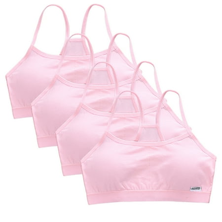 LICHENGTAI 4pcs Girls Bra Cotton Vest Bra Full Cup Breathable Bra with Chest Pads for Adolescent Girls One Size Pink
LICHENGTAI 4pcs Girls Bra Cotton Vest Bra Full Cup Breathable Bra with Chest Pads for Adolescent Girls One Size Pink