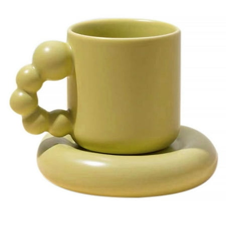 Fashion Ceramic Coffee Cup with Tray Nordic Home Decor Handmade Art Tea Mug Tray Gifts Green
Fashion Ceramic Coffee Cup with Tray Nordic Home Decor Handmade Art Tea Mug Tray Gifts Green