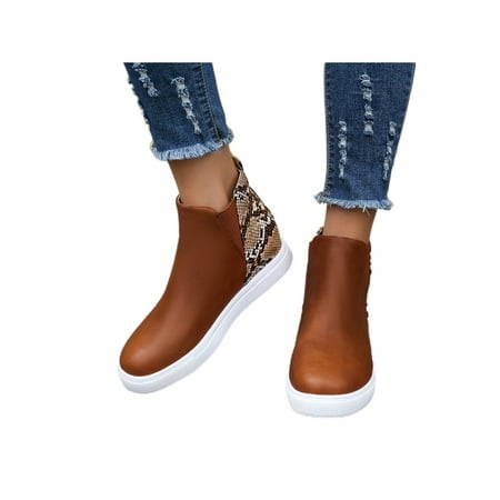 SIMANLAN Womens Comfortable Flats Non-Slip Mid Top Sneaker Booties Driving Breathable Slip On Brown 5
SIMANLAN Womens Comfortable Flats Non-Slip Mid Top Sneaker Booties Driving Breathable Slip On Brown 5