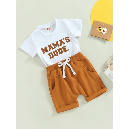 Lieserram Baby Boys Summer Clothes Set 6 12 18 24 Months Outfits Short Sleeve Letters Print T-shirt with Elastic Waist Shorts
Lieserram Baby Boys Summer Clothes Set 6 12 18 24 Months Outfits Short Sleeve Letters Print T-shirt with Elastic Waist Shorts