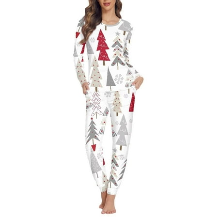 NETILGEN Christmas Tree Print Pajamas for Women Set Pants Fit Home Life Skin Friendly Nightwear for Women Plus Size Sleep Set 2 Pack Women Sleepwear Nightgown
NETILGEN Christmas Tree Print Pajamas for Women Set Pants Fit Home Life Skin Friendly Nightwear for Women Plus Size Sleep Set 2 Pack Women Sleepwear Nightgown