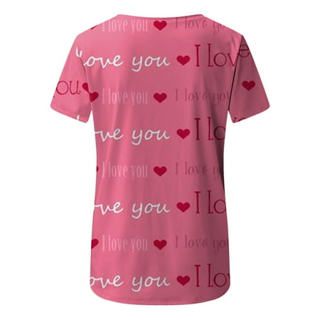 TAIAOJING Scrubs for Women Fashion Valentine s Day Print Short Sleeve O Neck Tops Working Uniform Blouse Shirt
TAIAOJING Scrubs for Women Fashion Valentine s Day Print Short Sleeve O Neck Tops Working Uniform Blouse Shirt