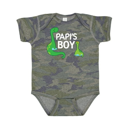 Inktastic Papi s Boy Grandson Gift Gift Baby Boy Bodysuit